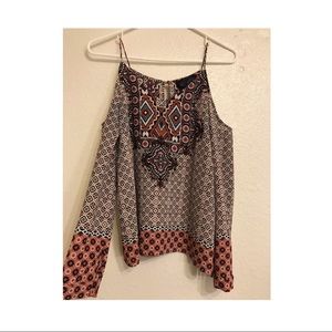 A colorful printed top